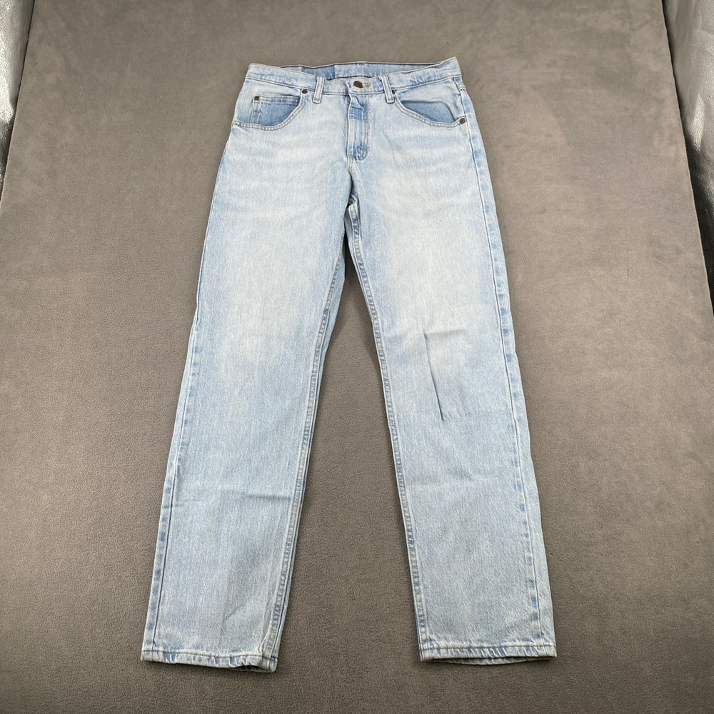 Wrangler Premium Quality Light Wash Straight Leg Jeans 30x32 Blue 1097FXVVB
